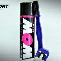 ราคา LUBE71 สเปรย์ล้างโซ่ WOW 600 มล แปรงขัดโซ่ (840374643)