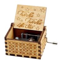 ราคา Wooden Hand Crank Music Box Mothers Day Christmas Musical Gift Engraved Vintage Wooden Music Box Classical Music Box Hand Crank Music Box for Birthday attractive (20234179200)