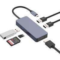 ราคา OBERSTER USB C HUB 6 in 1 Aluminum Multiport USB C Adapter with 4K HDMI USB 3 0 2 USB 2 0 SD TF Compatible for MacBook Surface Pro Go Pad Pro Air Laptop and Other Type C Devices (19537479818)