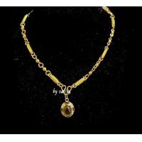 ราคา จี้เพชรพญานาคสีเหลือง ล้อมด้วยเพชร CZ พร้อมสร้อยคอโรเดียมชุบทอง ขนาด 2 สลึง 1 เส้น (412166399)