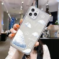 ราคา Good case Phone Case for iPhone 12 Pro Max iPhone 11 Pro Max X XR XS SE 2020 8 7 6 6S Plus Covers Soft Silicone Sunny Clouds Couple Style Phone Cases Shockproof TPU Shell Ultra thin Cover (20393403055