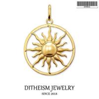 ราคา ZZOOI Pendants Golden Sun HEART CHAKRA 925 Sterling Silver Zirconia Fine Jewelry Accessories Fit Necklace Trendy Gift For Women Men (18313543398)