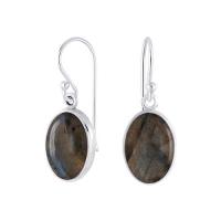 ราคา Silver thai Labradorite earrings silver oval dangle semi preciousต่างหูลาบราโดไรท์ เงิน ห้อยระย้า กึ่งมีค่า (12243252213)