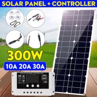 ราคา 300w USB Solar Panel Dual 18v 5v With 10 20 30A Controller Waterproof Monocrystalin Solar Cells for Car Yacht RV Battery (20663626359)