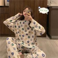 ราคา แขนยาว Sleepwear ผู้หญิงบวกขนาด Sleepwear ผู้หญิงเกาหลีรุ่น Outwear ผู้หญิงชุดนอนชุดบ้าน (20458509820)