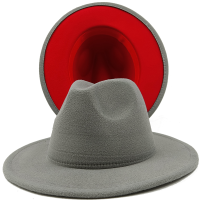 ราคา สีฟ้าสีแดงด้านล่างหมวกปีกกว้างปานามารู้สึกหมวกสำหรับชายแจ๊สหมวกคริสตจักรหมวกด้านบนอังกฤษผู้หญิง fedoras หมวกสำหรับผู้ชาย (19947729143)