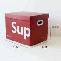 ราคา ส่งจากไทย กล่องเก็บของ กล่องเอกสาร กล่องกระดาษ กล่องใส่ของพับได้ มี 2 ขนาด CRZY BKK กล่องแต่งบ้าน กล่องลายแฟชั่น (20211627168)