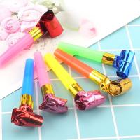 ราคา QENGJERNG2394 100ชิ้นเด็กลำโพงขนาดเล็กม้วนเครื่องทำเสียงกระดาษทองคำนกหวีดของขวัญปาร์ตี้ระเบิด (20919790679)