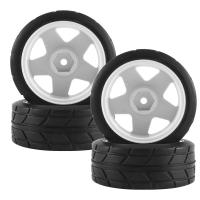 ราคา 4PCS 12mm Hex 65mm Rubber Tire Wheel Tyre for Tamiya XV 01 TT 01 TT 02 LC Racing PTG 2 HPI WR8 HSP 1 10 RC Car (20076580568)