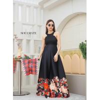 ราคา กระโปรงผ้าโฟมลายดอกไม้ ยาว40นิ้ว มีซิปด้านหลัง เอวยืด27 34นิ้ว (20865315694)