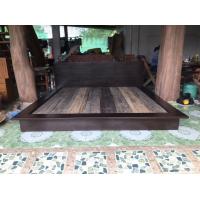 ราคา เตียงไม้สัก เตียงไม้สไตล์โมเดิร์น เสริมคิ้วไม้สักแต่งรอบฐานเตียง (20414359356)