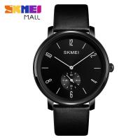ราคา SKMEI 1398แฟชั่นสร้างสรรค์หน้าปัดขนาดเล็กควอตซ์ผู้ชายนาฬิกาสายหนังที่เรียบง่ายบางเฉียบนาฬิกาข้อมือ3ATM กันน้ำ (13156063092)