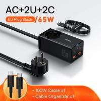 ราคา Baseus GaN3 Pro Desktop Power Strip USB Cสำหรับโทรศัพท์มือถือแล็ปท็อปและแท็บเล็ต Fast US ปลั๊กอัจฉริยะมอนิเตอร์อะแดปเตอร์ (18362450294)