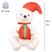 ราคา 120เซนติเมตรคริสต์มาสพองตุ๊กตาหมีขั้วโลก LED Lighted B LOW Up ตุ๊กตาหมีสีขาวพร้อมกล่องของขวัญในร่มกลางแจ้งคริสต์มาสตกแต่ง (20462183997)