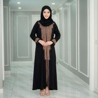 ราคา ชุดอาบาย่างานปัก สีดำเรียบหรู สไตล์สาวดูไบ สินค้านำเข้าจากอินโดนีเซีย ชุดเดรสออกงานอิสลามหรือรับแขกผู้ใหญ่ IL92 (19660365465)