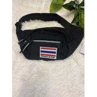 ราคา กระเป๋าคาดอก กระเป๋าสะพาย กระเป๋าคาดเอวสีดำสไตล์วินเทจ (16386762939)