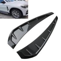 ราคา 2ชิ้นคาร์บอนไฟเบอร์รถโรยหน้าฉลามเหงือกด้านข้างบังโคลนหน้าปีกระบายอากาศ O Utlet ตกแต่งสติกเกอร์ตัดปก (15942053543)