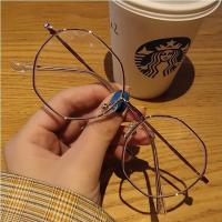 ราคา A VOGUE Manila spot Korean radiation anti blue glasses fashion round metal frame women men (18952431761)