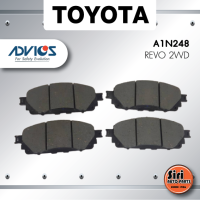 ราคา ผ้าเบรคหน้า ดิสเบรคหน้า TOYOTA REVO 2WD โตโยต้า รีโว่ A1N248 ADVIC 1ชุด 4 ชิ้น (12574430045)