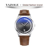 ราคา YAZOLE นาฬิกา ผู้ชาย ลำลอง ชำระเงินปลายทาง กันน้ำ ปฏิทิน เรืองแสง ของแท้100 ของขวัญวันหยุด กระจกมิเนอรัล สายหนัง 516 (20805585370)