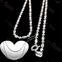 ราคา สร้อยคออิตาลี เงินแท้ ลายเม็ดข้าว สลับบอล ตัดลาย 2 5 มม 16 นิ้ว YTG 11630 (17403193299)