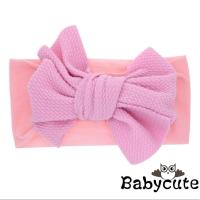 ราคา B BLovely Baby Cotton Big Bow Tie Head Wrap Turban Knot Headband Newborn Girl (16487226145)