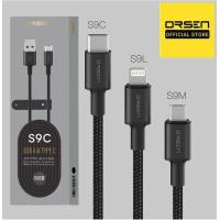 ราคา สายชาร์จ Micro USB Type C Lightning ORSEN by Eloop สำหรับ มือถือ แท็บเล็ต สมาร์ทโฟน (7837182874)