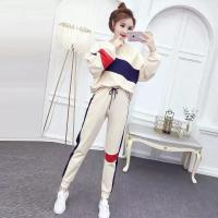 ราคา ชุดเสื้อผ้าลำลอง2ชิ้นสำหรับผู้หญิงชุดวอร์มแบบลำลองสำหรับสูทแขนยาวกีฬาทรงหลวมเสื้อและกางเกง (20963156593)