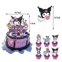 ราคา JIU YU Minha Melodia Kuromi Party Supplies Placas de papel Copos Girl Birthday Party Decoração Banner Cake Toppers Talheres descartáveis roxo (20510614964)