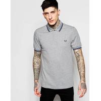 ราคา FRED PERRY อังกฤษแท้22 Perry FP Grain ยอดนิยมแฟชั่นผู้ชายผ้าฝ้ายเสื้อ Lapel เสื้อโปโลแขนสั้นเสื้อยืดสีดำ (16783248867)