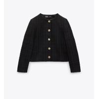 ราคา ZARA คอกลมกลิ่นหอมขนาดเล็กสำหรับผู้หญิงใหม่ฤดูใบไม้ร่วงเนื้อผ้าติดกระดุมที่ทันสมัย9006022สูทแจ็คแขนเก็ตสั้น (20435409526)