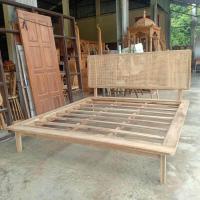 ราคา ส่ง ฟรี Clear Stock พร้อมส่ง เตียงนอนไม้สัก Teak Wood Rattan Bedhead Queen and King Bed 6 ฟุต เตียงไม้มินิมอล เตียง เตียงไม้สัก เตียงหวายแท้ เตียงไม้หวาย (20405763477)