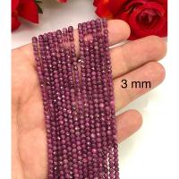 ราคา 1 Strand Natural Ruby Faceted Round Beads 2mm 3mm Wholesale Gemstone For Jewelry Making (18326334535)