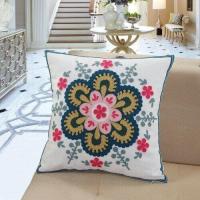 ราคา Luxury Bohemian Floral Woolen Embroidery Cotton Pillowcase Ethnic Geometry Patterns Sofa Cushion Cover Boho Decor Home Pillows (20015384530)