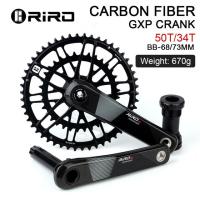 ราคา ชุดจานหน้าขี่จักรยาน RIRO จักรยานเสือหมอบข้อเหวี่ยงไฟเบอร์คาร์บอนความเร็ว11 12 50 34 53 39T GXP 170มม 46 48 50 52T เฟืองจักรยาน (20259164915)