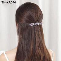 ราคา Clip tiara bow hairpin womens back of head mothers hair medium horizontal clip spring rhinestone top (20480453520)