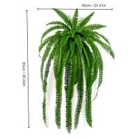 ราคา พุ่มไม้เทียมบอสตันต้นเฟิร์นเทียมต้นไม้ปลอมกลางแจ้งดอกไม้หญ้าเทียมพุ่มไม้ปลอมพลาสติกเทียม GR (21170605040)