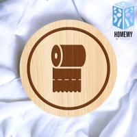 ราคา Homemy ป้ายทิชชู่ แบบที่ 1 Tissue งานไม้แท้ ยิงสลักเลเซอร์คมชัดสวยงาม wood laser wooden minimal ตกแต่งร้าน รับทำป้าย รับแกะสลักเลเซอร์ รับผลิตตามแบบ (20817933528)