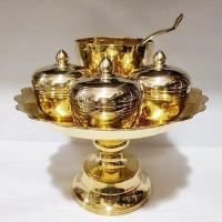 ราคา ชุดทองเหลืองถวายพระพุทธ พาน 9 นิ้ว ตลับหัวจุก 3 นิ้ว ขันพานตักบาตร 4 นิ้ว ทัพพี (8996660850)