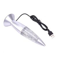 ราคา 3D Rocket Multi Color Changing Lava Lamp RGB LED Glitter Party Mood Night Light Christmas Gift Bedside Night lamp (19941624736)