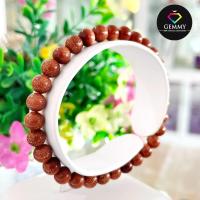 ราคา พลอยแท้100 Gemmy สร้อยข้อมือหินทรายทอง ขนาด 6 มม เกล็ดทรายสีทองระยิบระยับสวยงาม เสริมโชคลาภ (12867070953)