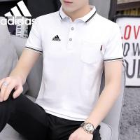 ราคา ท็อปส์ HOTSALE Adidasโปโลเสื้อยืดแขนสั้นชายผ้าฝ้ายแท้ลำลองเสื้อโปโลพลัสขนาดเสื้อ (20491450144)