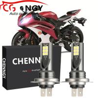 ราคา 2ชิ้น LED ไฟหน้าหลอดไฟโคมไฟ6000พันสำหรับ Yamaha YZF R6 2003 2015แทนที่ฮาโลเจน CG (16619720396)