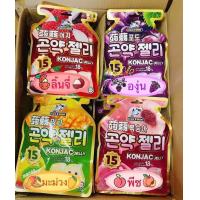 ราคา Konjac Jelly เยลลี่ผสมน้ำผลไม้เข้มข้นเยลลี่บุกนำเข้าจากเกาหลี มี 4 รส 1ซองมี15ชิ้น (17368185488)
