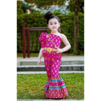 ราคา cod ชุดไทยเด็ก ชุดกางเกง ชุดไทยประยุกต์ ชุดลายไทย ชุดไทยปาดไหล่ ing v bntgj (21176818553)