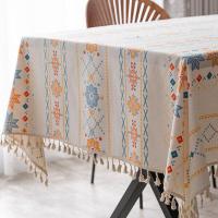 ราคา Retro Flower Print Tablecloth Waterproof And Oil Resistant Table Cover Cotton Linen Coffee Table Dining Cover Table Cloth Christmas Tablecloth Desk Background Fabric (20015376713)