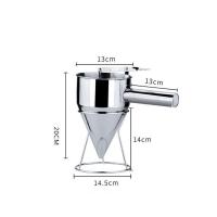 ราคา กรวยกรอกน้ำสแตนเลสพร้อมชั้นวางแพนเค้กคัพเค้กเครื่องตีแป้งปลาหมึกยักษ์เครื่องมือการอบครัวที่บ้านบอล (17169302621)