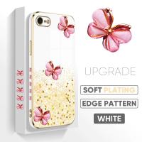 ราคา เคส PMP เคสสำหรับ Apple iPhone 6 6 Plus 6S 6S Plus iPhone 7 7 Plus 8 8 Plus iPhone X SE 2020 XR XS MAX ฟรีสายคล้อง สีชมพูผีเสื้อขอบสี่เหลี่ยมลวดลายเคสโทรศัพท์ชุบหรูหราเคสโทรศัพท์นิ่ม (20742095675)
