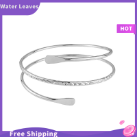 ราคา กำไลสร้อยแขนแฟชั่นลายใบไม้น้ำสำหรับผู้หญิงหญิงสาวกำไลต้นแขนทางจิตสายรัดแขนแบบปรับได้เรียบง่าย (20479990594)