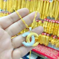 ราคา สร้อยคอพร้อมจี้ชาแนล สวยหรู ดูแพง จี้วิ๊งๆสวยเล่นไฟ งานคุณภาพดี ตะขอมีตราปั๊ม มีแถมสำรอง (18563919821)